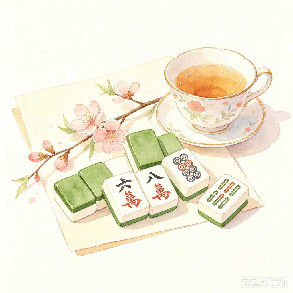 cute mini mahjong tiles set