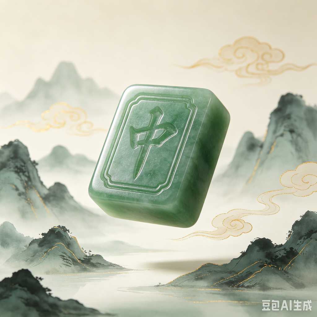 green transparent mahjong tiles