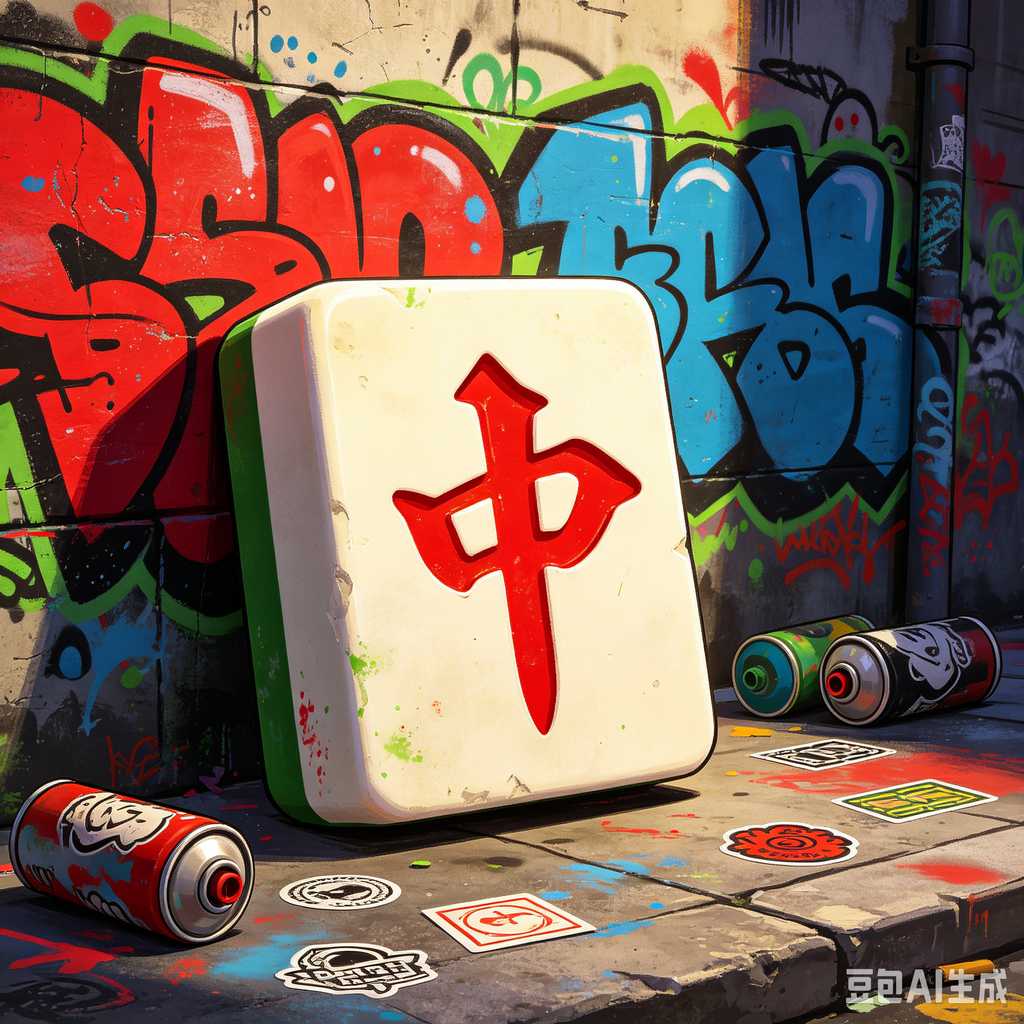 decorative text mahjong set